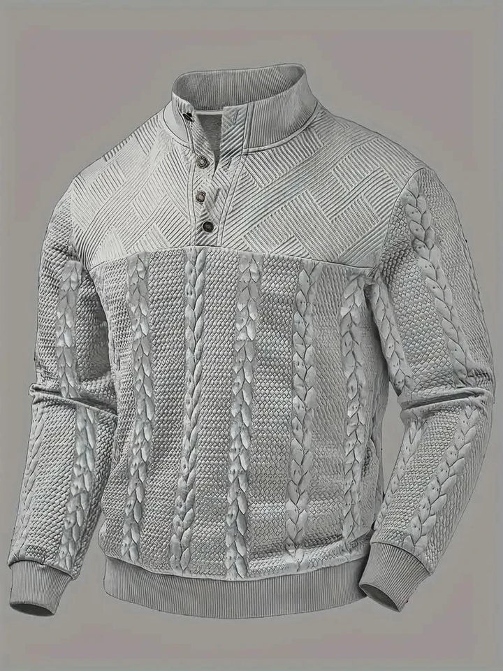 Heere | Lange Mouw Henley Trui Met Strepen