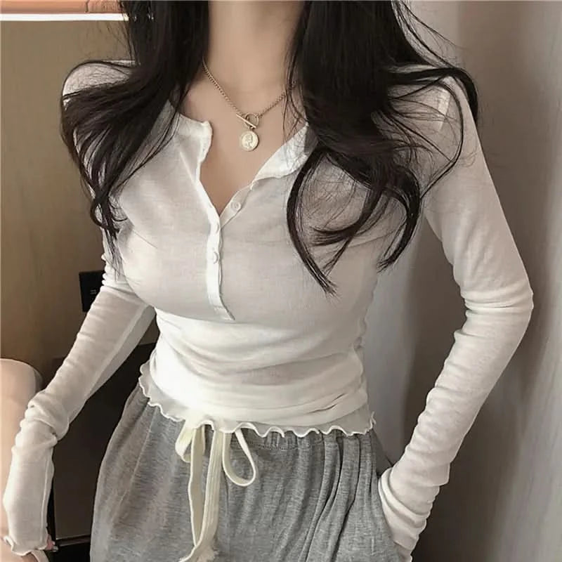 Slim Sexy Solid Color Fashion T-Shirt for Women