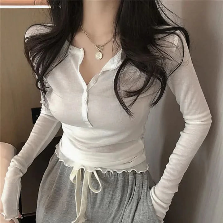Slim Sexy Solid Color Fashion T-Shirt for Women
