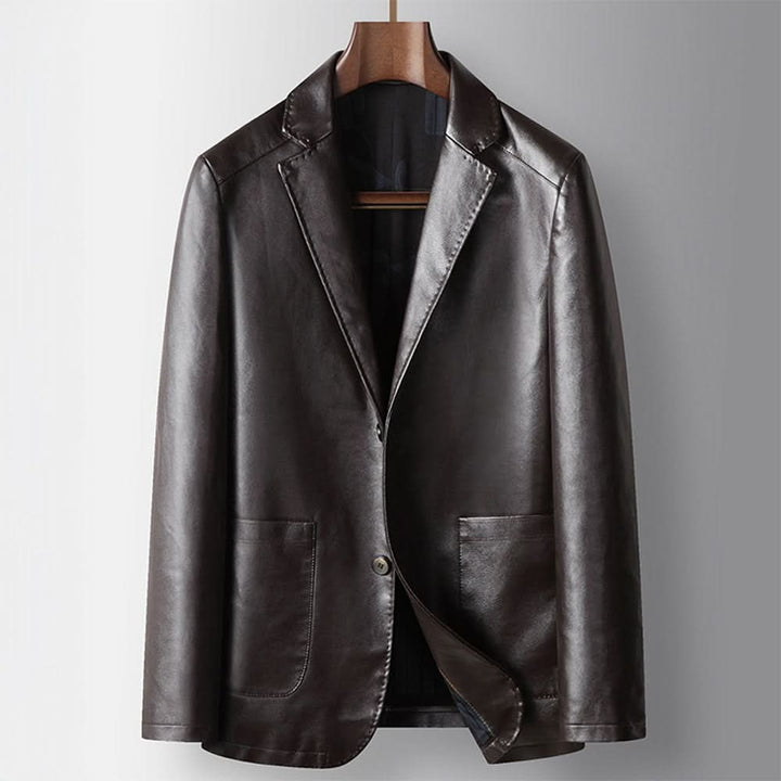 Venson | De Executive Leather Blazer